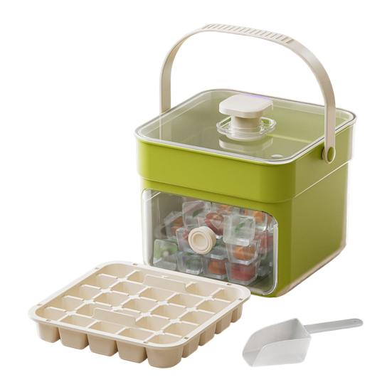 Ice Cube Mold with Lids And Container Press-to-release Ice Tray Double Layer