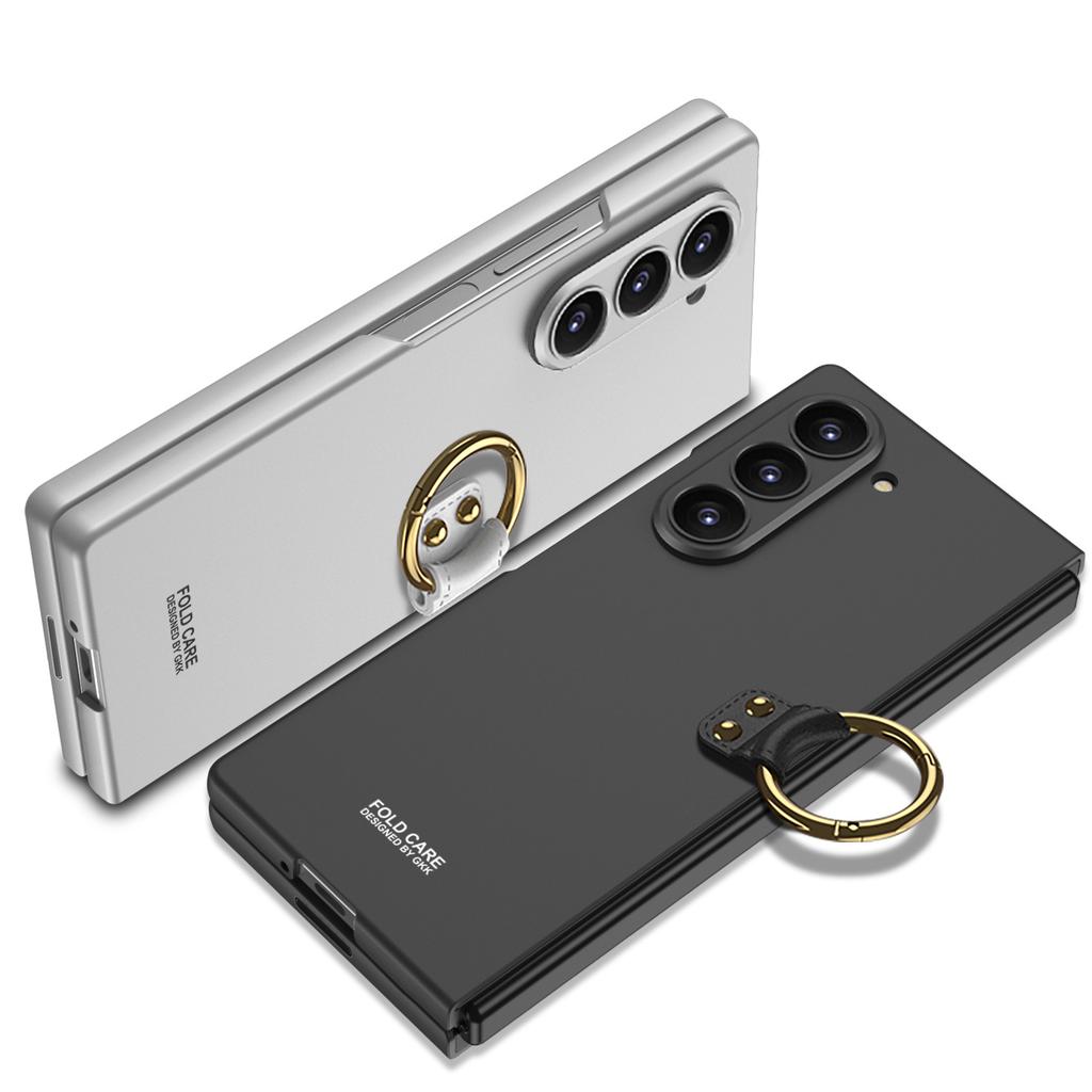 Samsung Z Fold7 Mobile Phone Case Folding Screen Fine Hole Shell Film Full Inclusive Ring Buckle Protective Case Zfold7