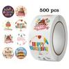 Birthday Cake Sealing Sticker, Happy Birthday Sticker, Envelope for Gift Packaging, Paper Box Sticker, Sealing Decoration Paper