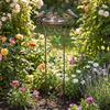 Freestanding Metal Bird Bath Sturdy Bird Bath Feeder Climbing Plant Support  Patio