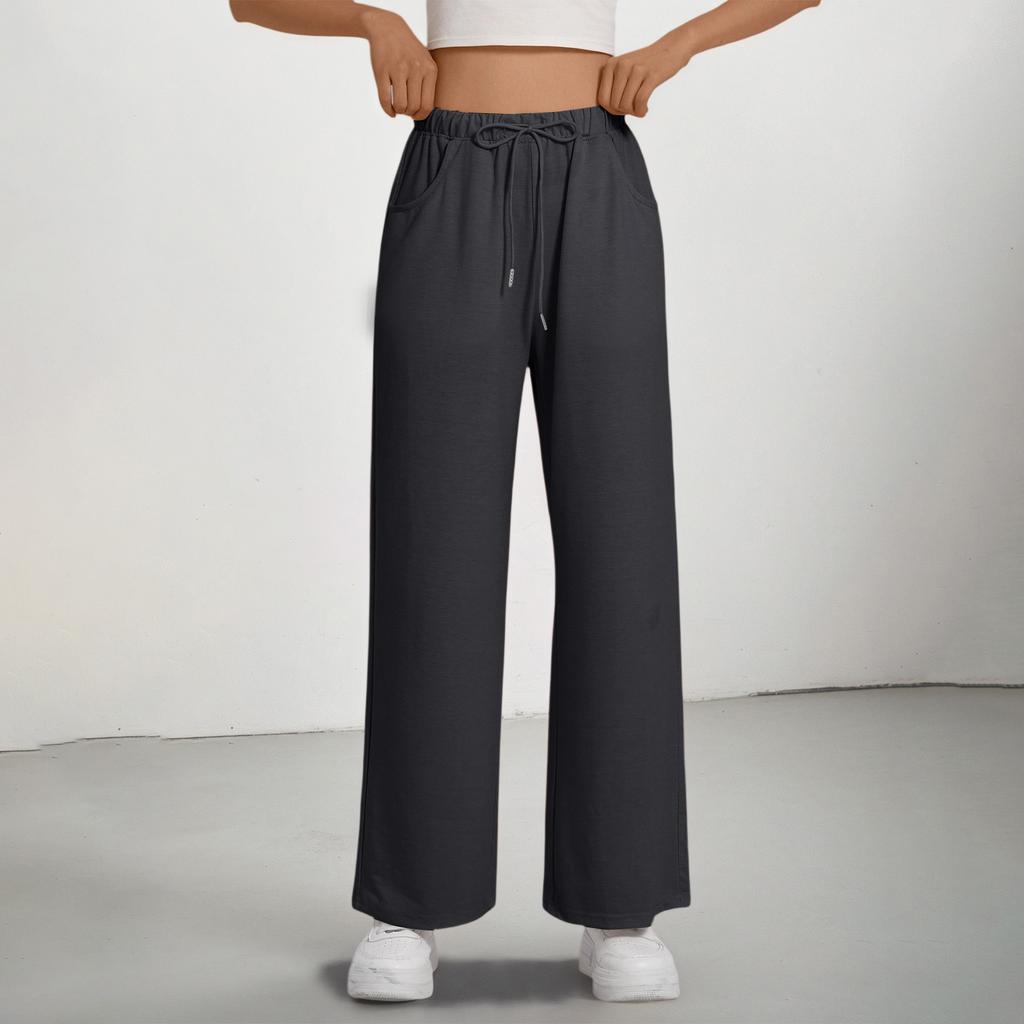 Women's Wide-leg Athletic Pants, Loose Straight-leg Casual Pants, Athletic Jogging Pants