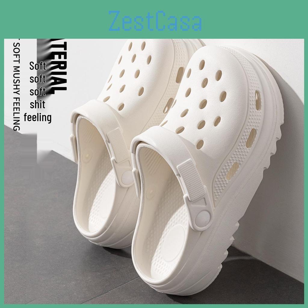 Antislip Beach Womens Thicksoled 2024 Shoes Closedtoe Hole Design Halfslippers For Summer Outdoor Wear