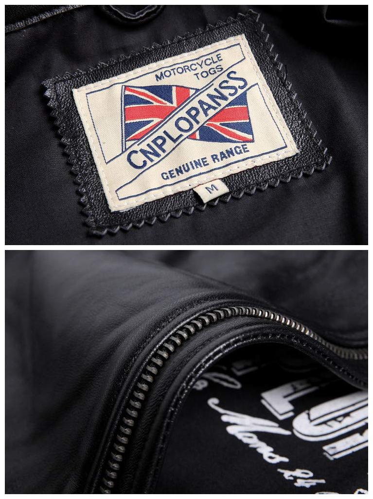 Fiffyle Genuine Leather Cowhide Single or Embroidered Military Short Cold and for and Winter Size Men's Jacket, Coat, Double-Breasted, Jacket, Length,