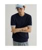 8SECONDS Basic Formal Round Short Sleeve Knit Navy