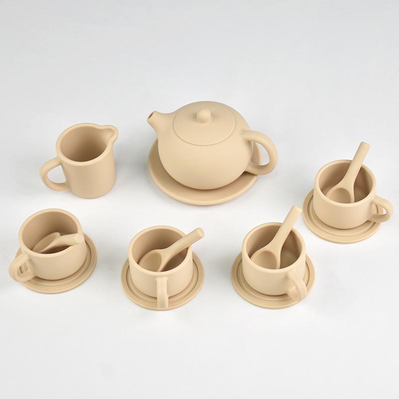 Children'S Play House Toy Set Early Education Mini Tea Set Simulation Teapot Silicone Kitchen Small Toy