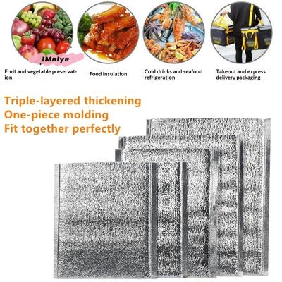 M-Aluminum Foil Cooler Bag Insulation Folding Picnic Portable Food Thermal Packing Bag Food Delivery Drink Carrier Insulated Bag