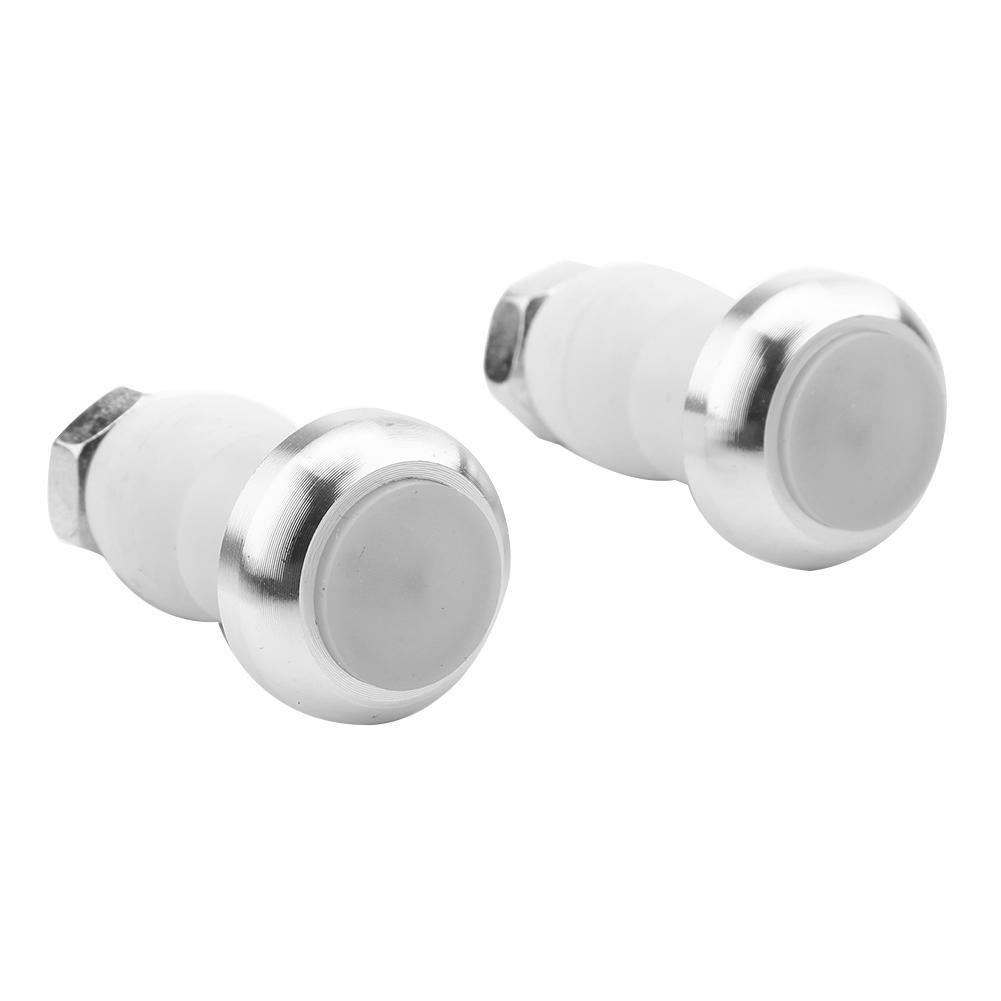 1 Paar Fahrrad Lenkerend Rot LED Stecker Licht Warnleuchte (schwarz)