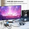 Audio Extractor Converter, 192KHz ARC Audio Extractor Output Optical SPDIF/Coaxial/RCA and 3.5mm Jack Stereo Adapter for HDTV Link To Soundbar