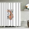 Boho Fox Shower Curtain Farmhouse Bathroom Decor Woodland Animal Shower Liner Nature Forest Shower Curtain Set