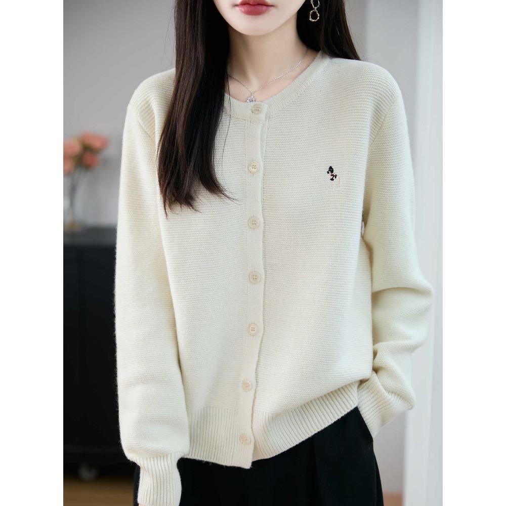 

Новые осенне-зимние универсальные многослойные топы, свитера, вязаные кардиганы с вышивкой, женские короткие пальто и свитера L бежевый