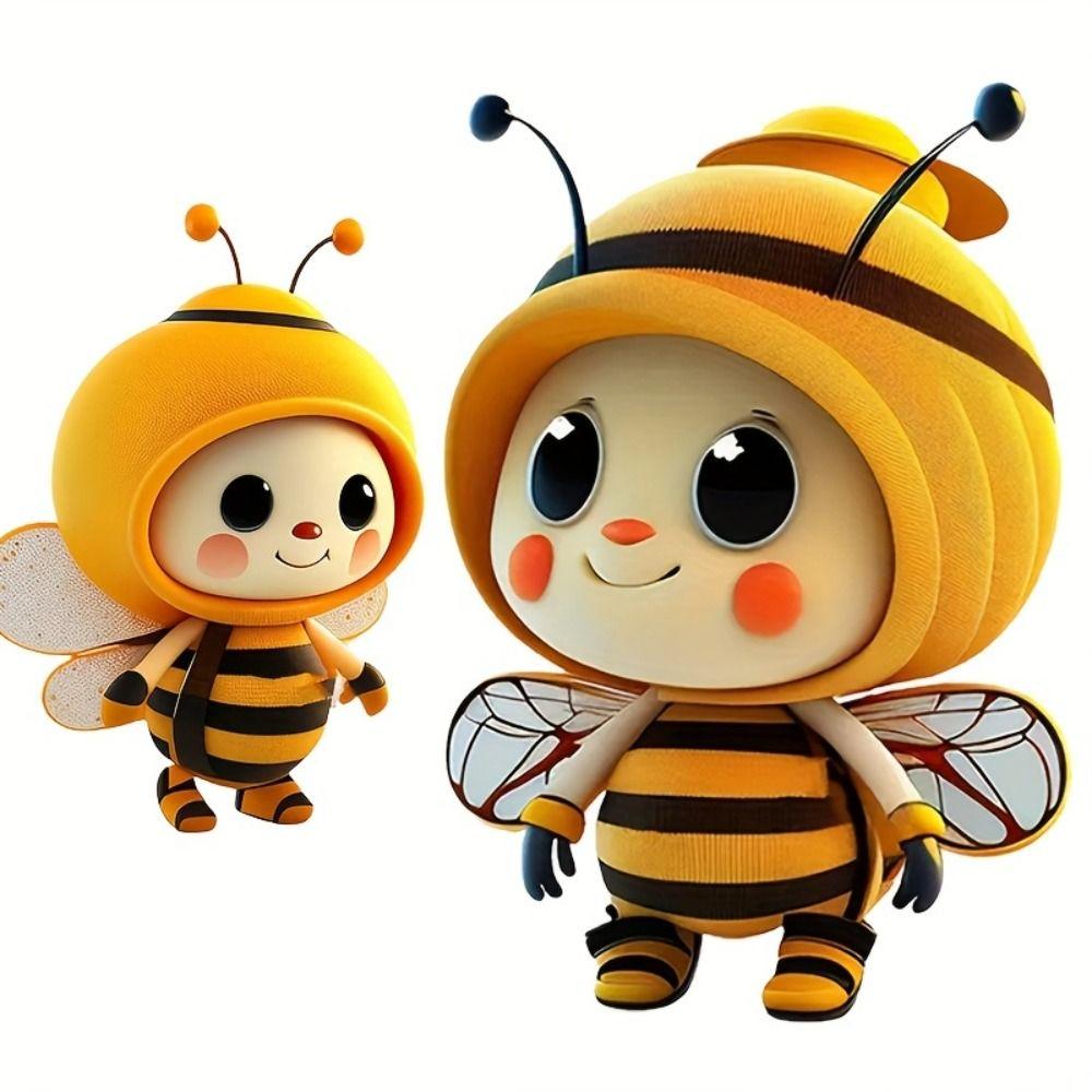 2D Cute Bee Car Hanging Decoration Acrylic&Plexiglass 2D Car Decoration Hanging  Home