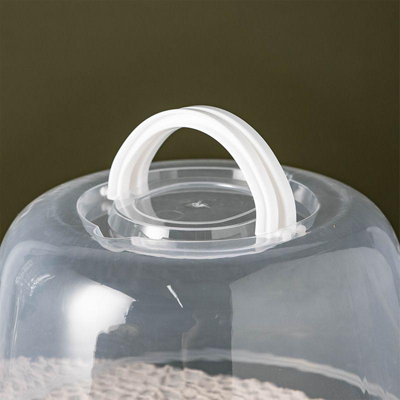 Cake Carrier with Lid and Handle Dustproof Round Cake Cover Portable Cake Box for Doughnuts Camping Desserts Cookies Dishes