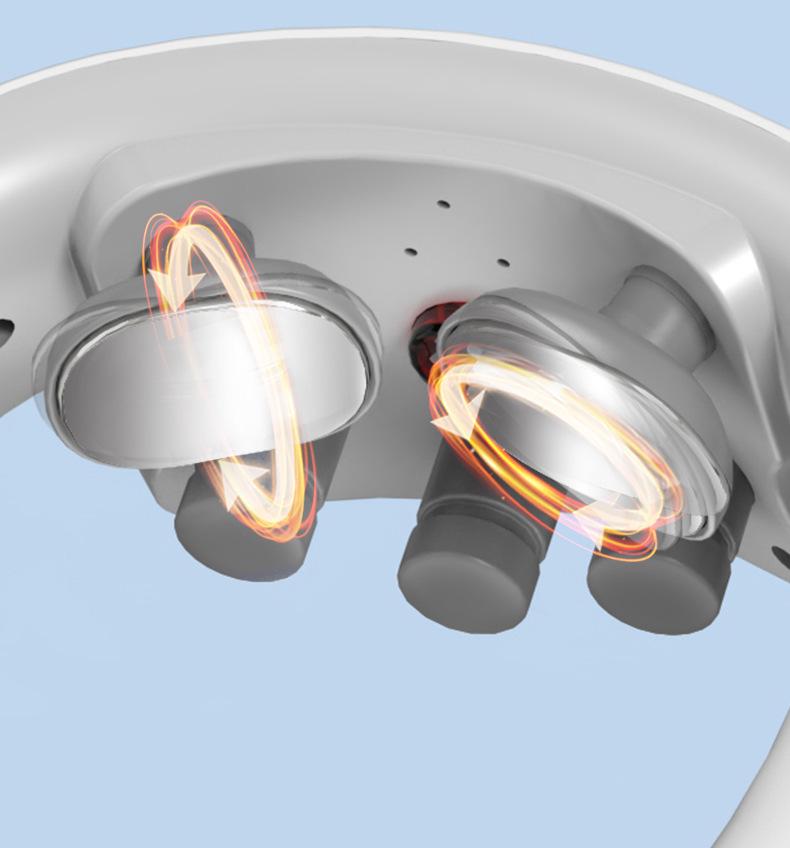 Tragbares Nacken- und Schultermassagegerät: Multifunktionale Wärme, Vibration & Nackenschutz