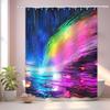 Rainbow Shower Curtain Colorful Blue Purple Multicolor Bathroom Decoration with Hook Waterproof Fabric 180x180cm