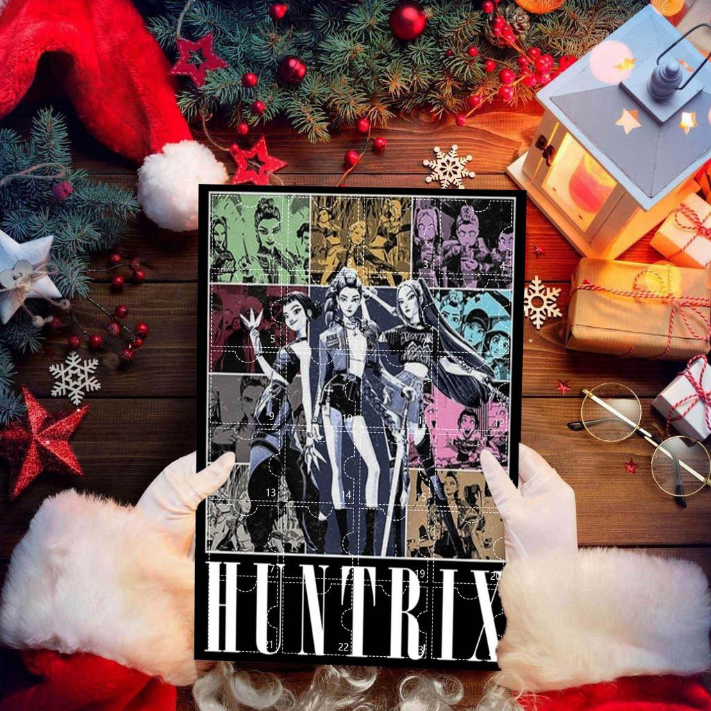 Hunter Advent Calendar With 24 Acrylic Car Pendant Keychains For Gift Giving