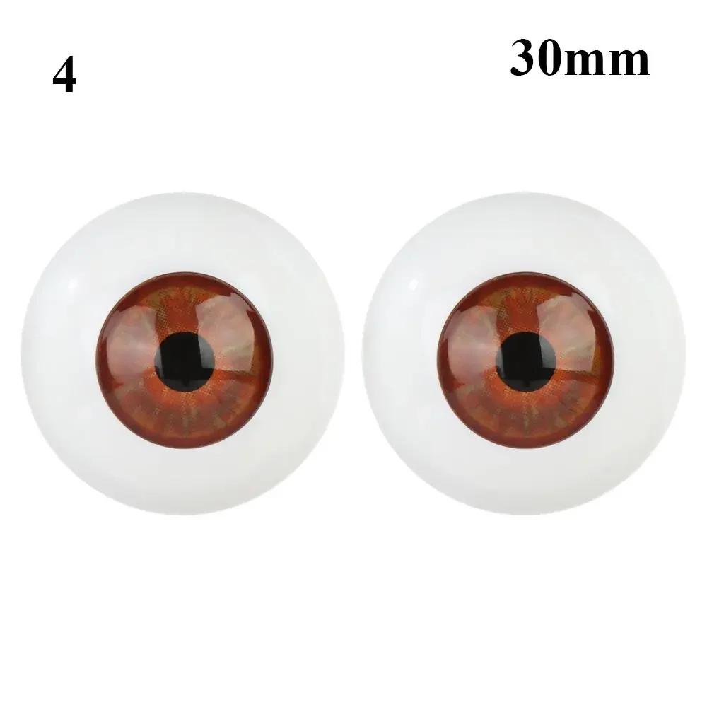1Pair 22mm 30mm Realistic Half Round Craft Accessories Acrylic DIY Eyeballs Reborn Doll Eyes BJD Mini Easy Use Simulation