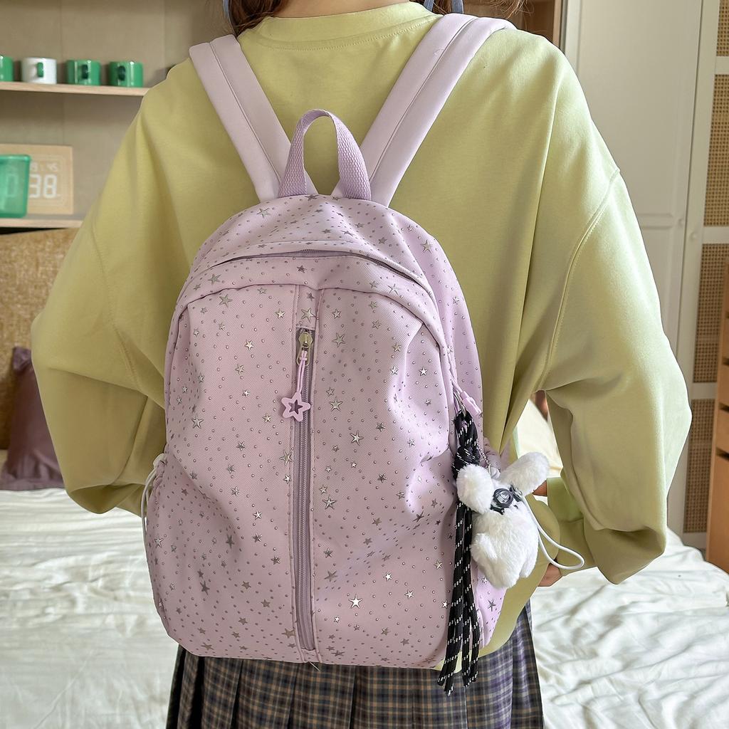 Schoolbag Spring New Schoolbag Female Korean Ins Sweet Stars Girl Heart Travel Backpack High Value Mori Backpack