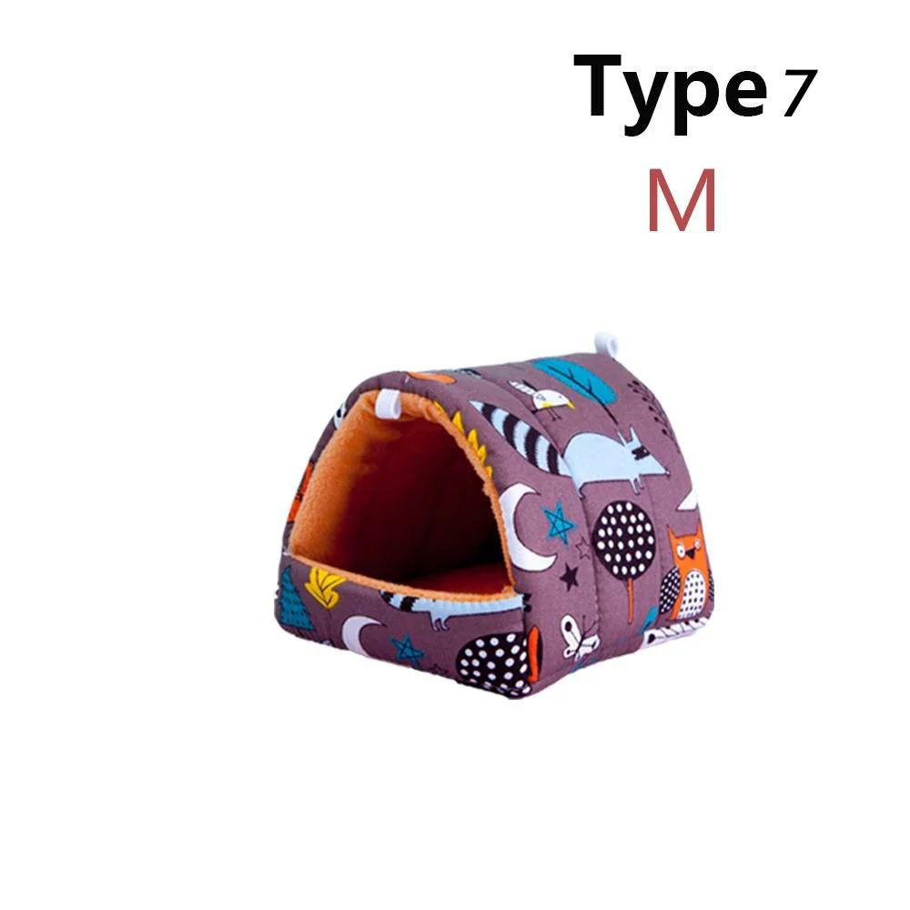 1Pc Small  Cute Hamster House Small Animal Sleeping Bed Soft Guinea Pig Nest Winter Warm Mat Mini Cage For Rabbit Squirrel