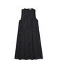 Cotton Bell Pleated Skirt Dress - Black