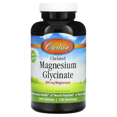 Chelatovaný glycinát hořečnatý, 400 mg, 240 tablet (200 mg na tabletu)