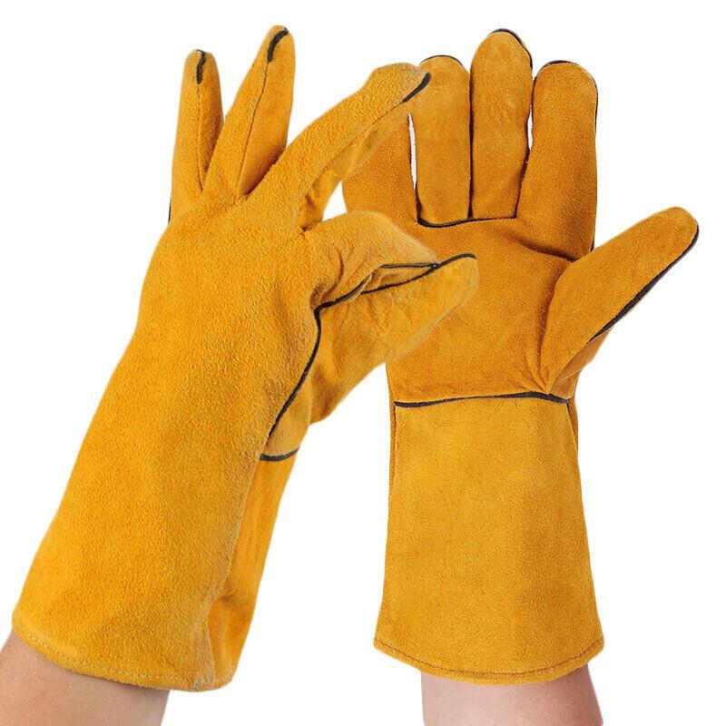 Qi Yichen GSB052 Cowhide Welding Safety Gloves жёлтый