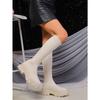 Women's Autumn and Winter New Large Size Women's Boots Mid-barrel Elastic Flying Woven Socks Boots Muffin Platform Martin Boots