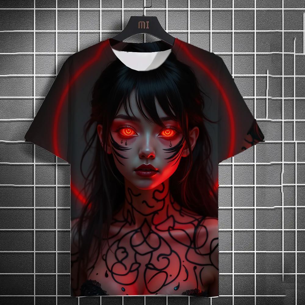 Summer Harajuku Anime Girl Graphic T Shirt For Men 3D Print Fashion Loose Short Sleeve Tops Kawaii Cool Street Style Y2k Tops