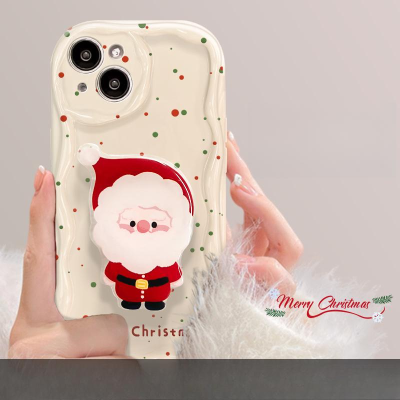 Aplicabil pentru husă telefon mobil Apple 15 IPhone 14promax/13 Punct de culoare ecran complet Crăciun Stand 11/12 Silicon Xs