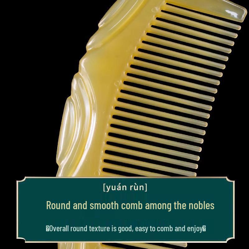 Weißer Hornkamm für Frauen: Ideal für langes, glattes Haar; Glättet und massiert; Tragbar für den Heimgebrauch.