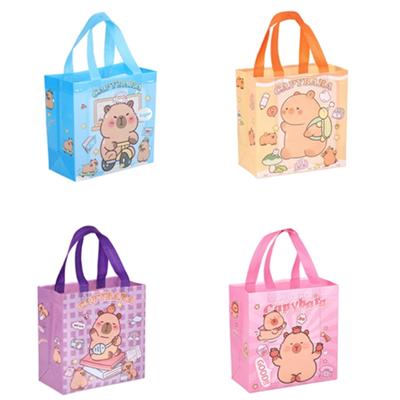Bolsa de Compras de Dibujos Animados 9x9x4 Pulgadas Bolsas de Tela No Tejida con Asa Bolsa de Transporte Para Bodas Despedidas de Soltera Embalaje al por Menor