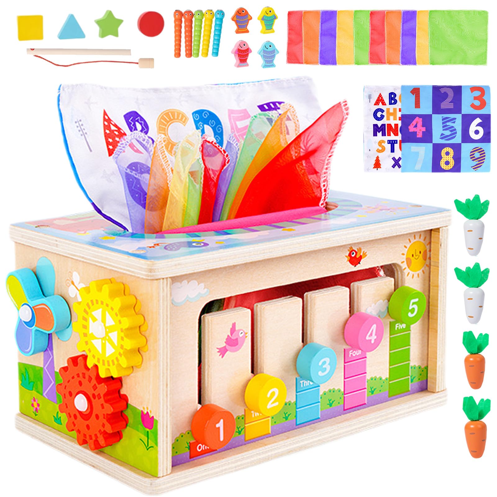 

VCYCTO Montessori Educational Toys for Boys and Baby Wooden Toys for and 5 Years Birthday Christmas Day New Preschool Celebration Baby Shower Wooden синий