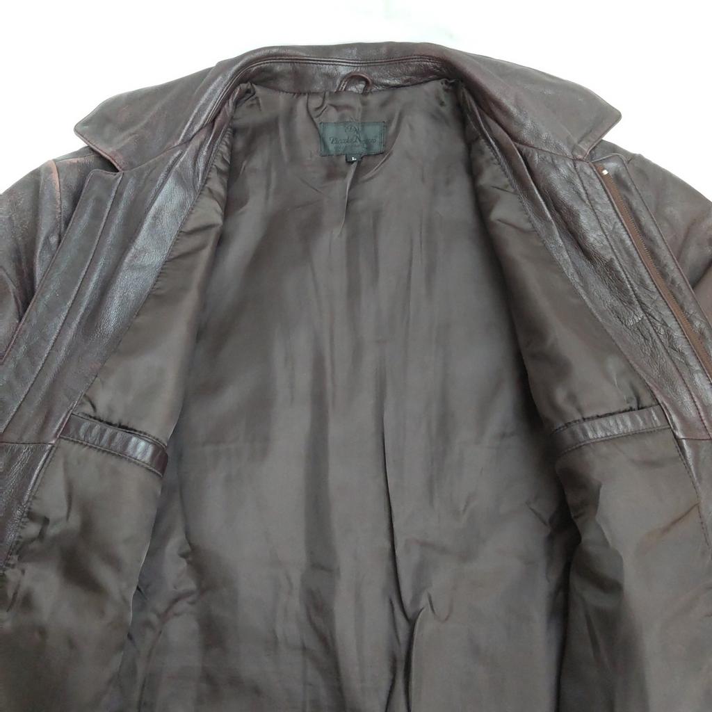 Piccolo Negozio Lammfell Leder Mantel [Herren L/Braun] Lederjacke Oberbekleidung(GEBRAUCHT)