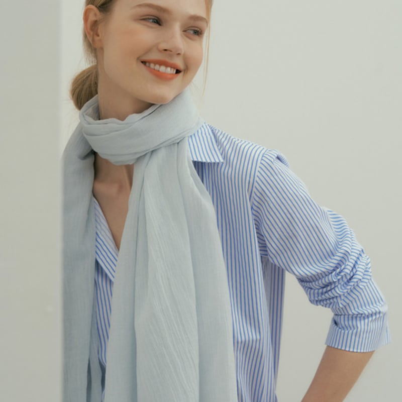 

BB’DE SOLI’DE fresh cotton scarf - blue blue