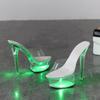 Ladies Stilettos Sexy Catwalk Model Crystal Shoes Luminous Stage 190 Series 15cm Heel 6.5cm Platform LFD