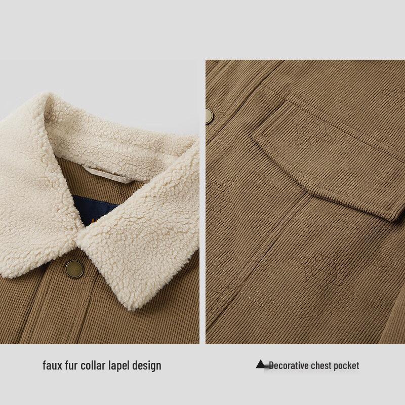 HLA Herren Zeng Shunxi Kollektion Cord Winterjacke