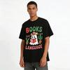 Books Are My Love Language Western Ghost Reading Graphic Tee Pure cotton T-shirt