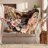 Wonder Woman Printed Flannel Blanket, Skin Friendly Warm Throw for Indoor Couch Bed Daily Use
