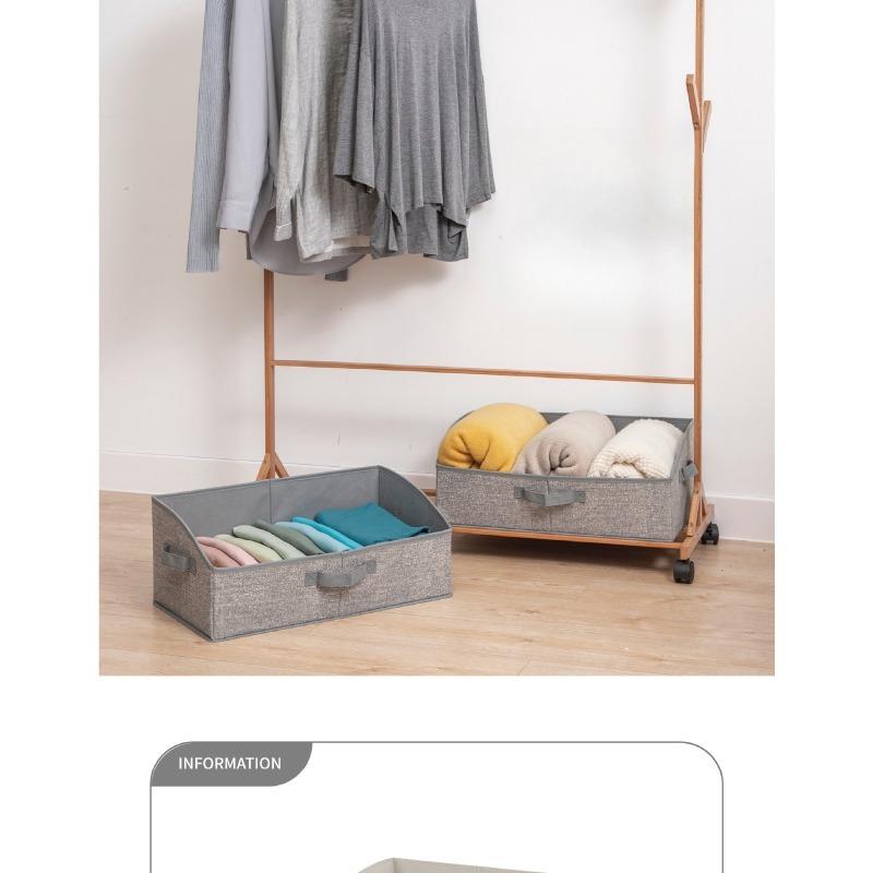 Non-woven Fabric Trapezoidal Storage Box Foldable Clothes, Towels, and Miscellaneous Storage Basket,Cloth Organizer for Wardrobe