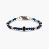 J.Lauren B0648 December Birthstone Turquoise Lapis Silver Bracelet