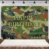 Militär Armee Thema Jungen Geburtstagsparty Dekorationen Camouflage Soldat Flugzeug Panzer Hintergrund Cartoon Luftballon Banner Kinderspielzeug Geschenk