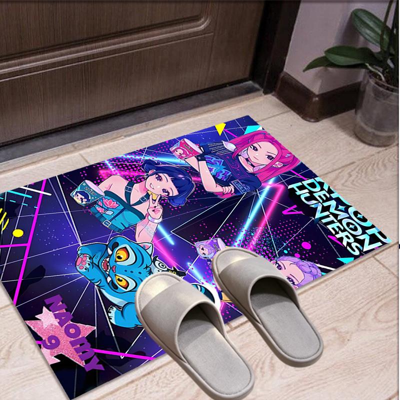 KPop Dämonenjäger Muster Teppich, Innen-/Außenmatte, für Picknick, Spielzimmer, Schlafzimmer, Büro, Wohnzimmer, Heimdeko Teppich, Geburtstagsgeschenk