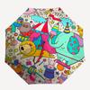 1pc Circus Animal Outdoor Umbrella - Automatic Opening/Closing, Portable 3-Fold Design, 8-Rib Iron Frame, Festival Gift for Fans, Travelers, Dail
