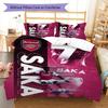 Bukayo Saka Soul Bedding Quilt Set Quilt Cover Pillowcase Home Decoration Birthday Gift (1 * duvet cover + 2 * pillowcase, without core)