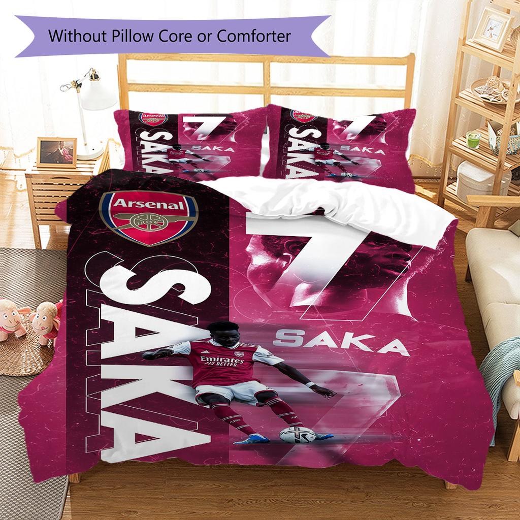 Bukayo Saka Soul Bedding Quilt Set Quilt Cover Pillowcase Home Decoration Birthday Gift (1 * duvet cover + 2 * pillowcase, without core)