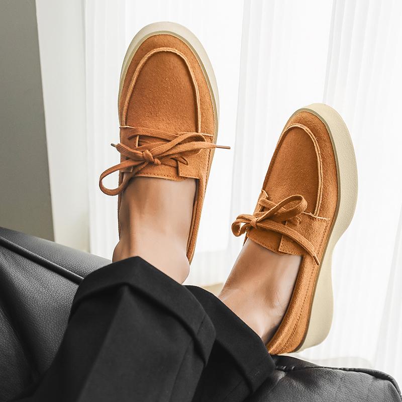 Fashion New Men Casual Shoes Luxury Mens Loafers Handmade All-match Leather Men's Flats Moccasins Slip on Flats Male Luxe Walking Shoes