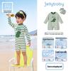JELLYBABY Boys' Striped Quick-Dry Sun Protection One-Piece Swimsuit
