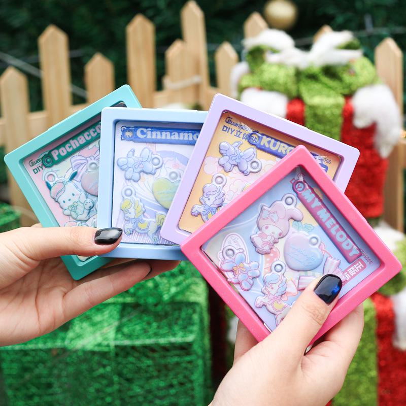 Sanrio 3D Odd-Shaped Stickers: Kuromi & Cinnamoroll Cute Cartoon DIY Stickers for Kids 8.8x8.8x2 cm