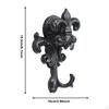 Cast Iron Decorative Wall Hook Key Holder Rustic Multifunctional Coat Hanger for Home