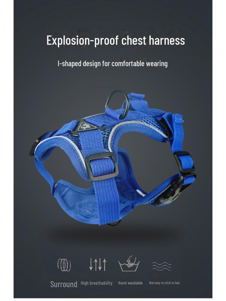 Adjustable Anti-Breakaway Pet Harness and Leash Set for Dogs and Cats