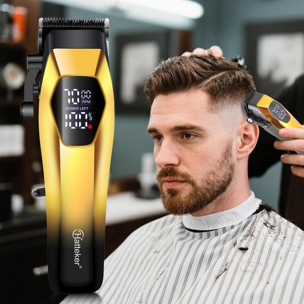 Hatteker Electric Hair Clipper Professional Barber-Grade with Digital Display Gradient Shaving Trimmer for Precision